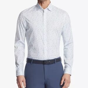 Michael Kors Light Blue Patterned Dress Shirt